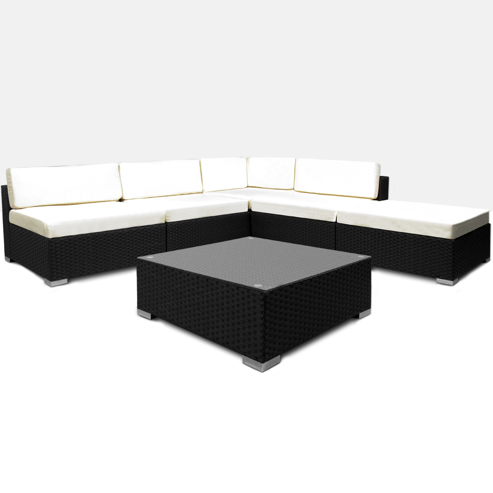 16 pcs. POLY RATTAN Garden furniture set Lounge outside Flexibly