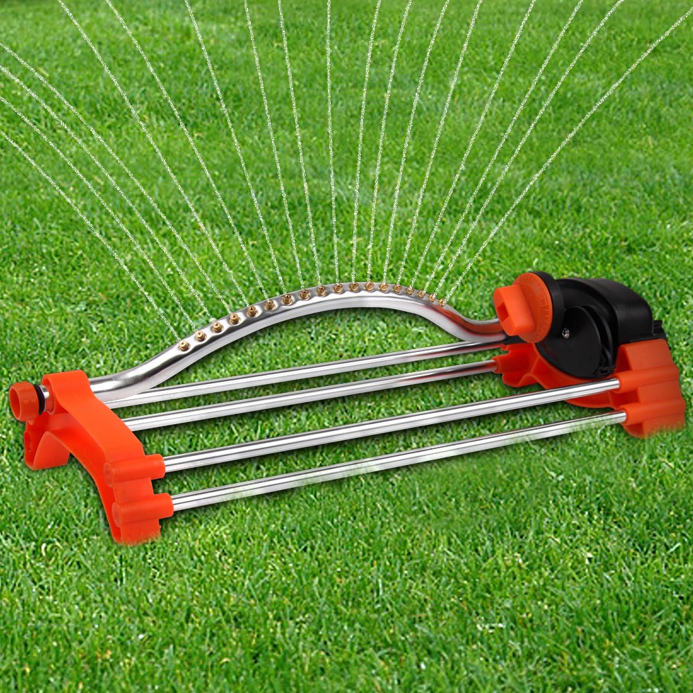 Garden Watering Oscillating Lawn Sprinkler 18 Holes Grass Adjustable Spray