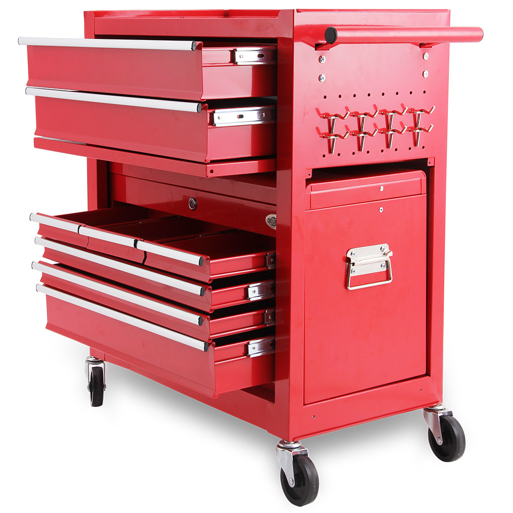 Tool Trolley Mechanics Locking Garage Wagon Storage Chest Cart