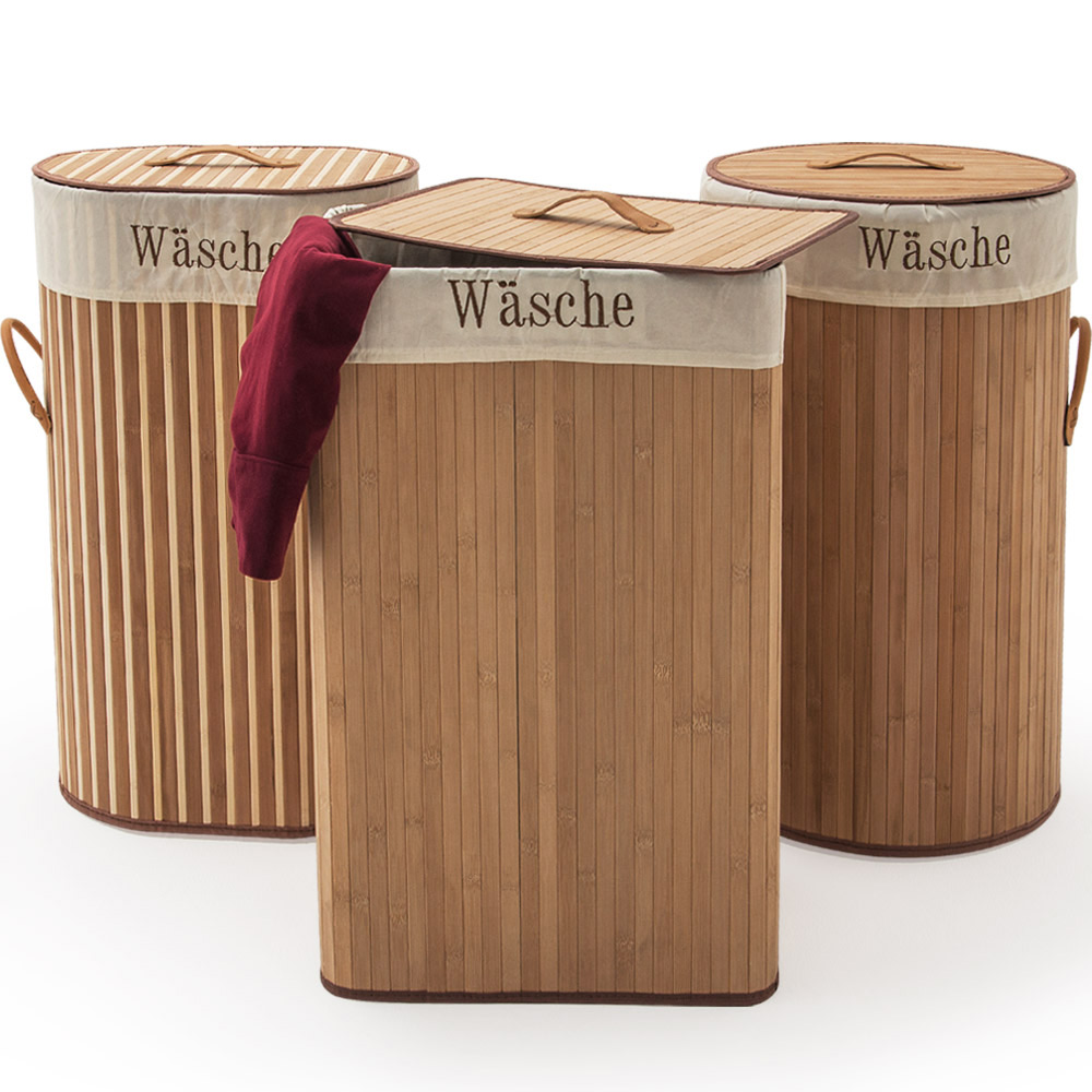 Laundry basket bamboo laundry bag collapsible cloth basket storage