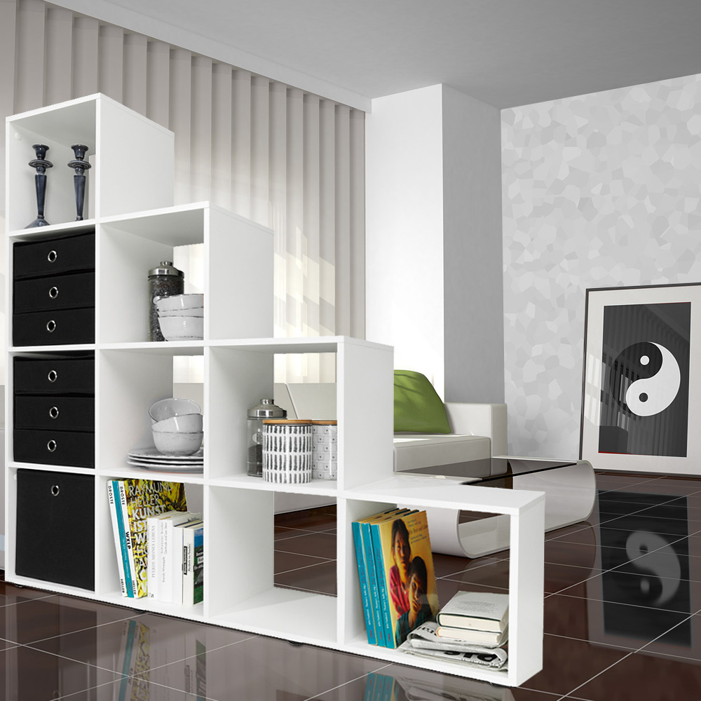 Step Storage Shelf Cube Wooden 10/6 Boxes Bookcase Shelving Unit Oak