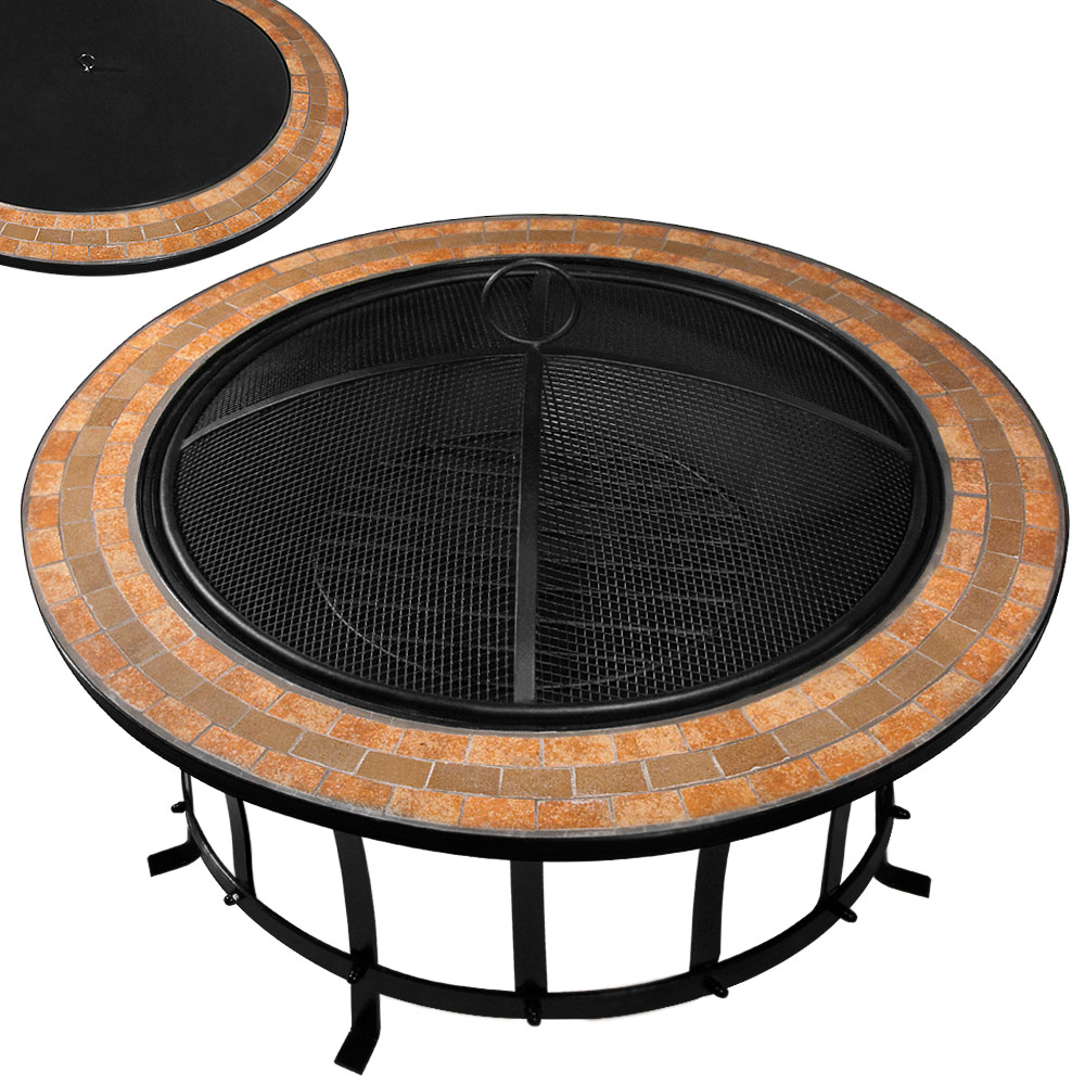 Fire Pit Garden Outdoor Fire Bowl Wood Log Coal BBQ Patio Heater