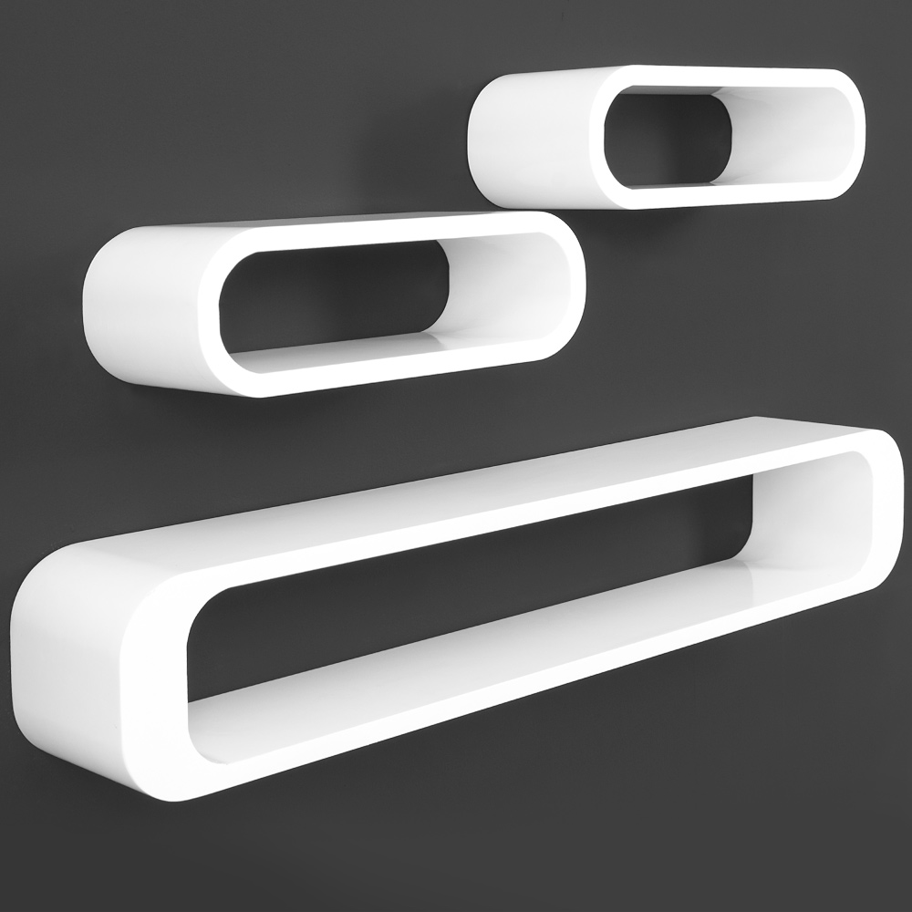 Wall Shelf Retro Vintage Cube Wall Mounted Floating Bookcase Rack