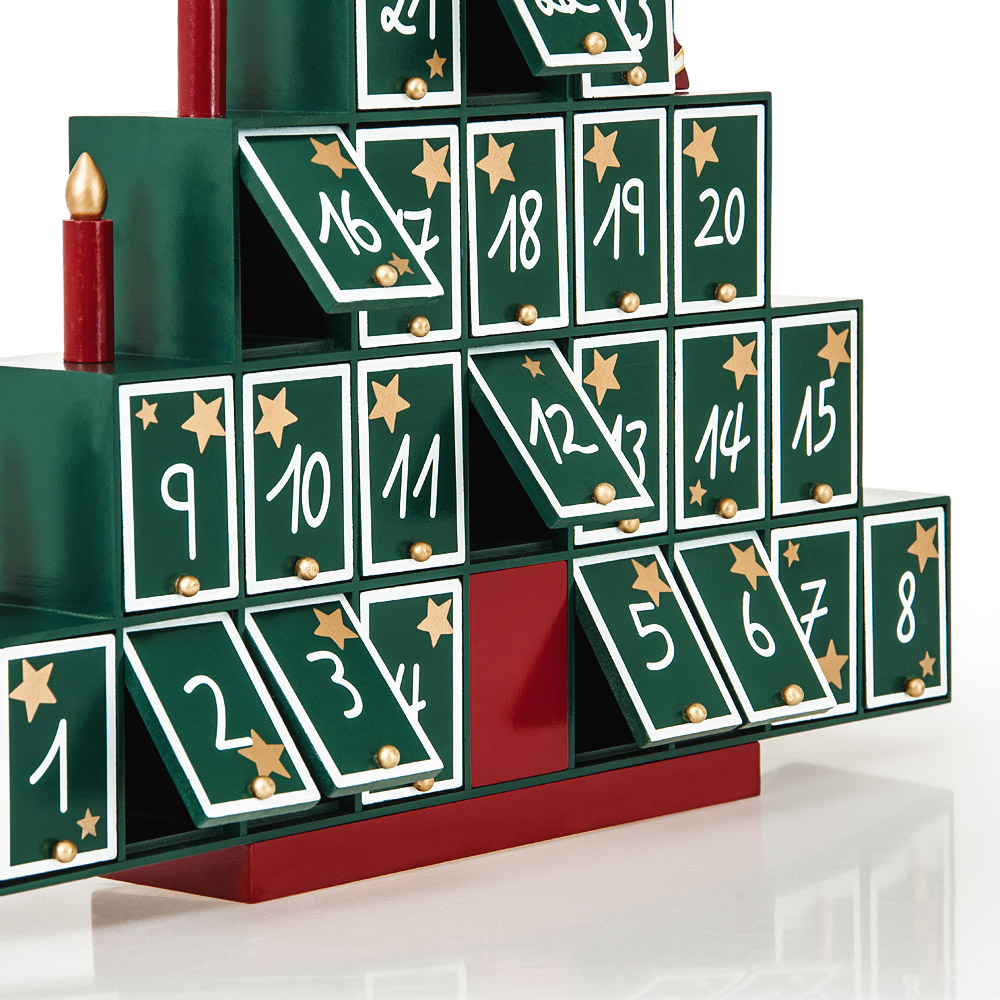 Christmas Advent Calendar Reusable FIllable Deco Wood Christmas