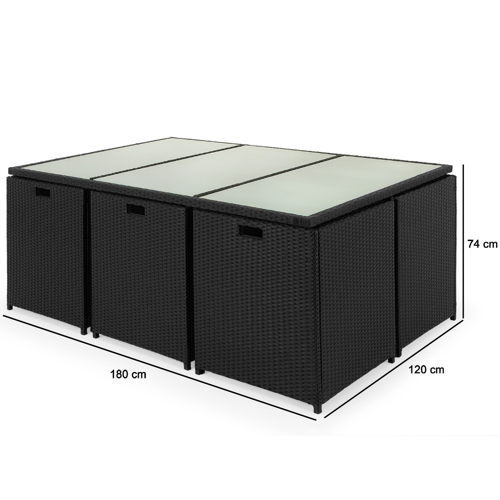 Poly Rattan Sitzgruppe Gartengarnitur Essgruppe ...