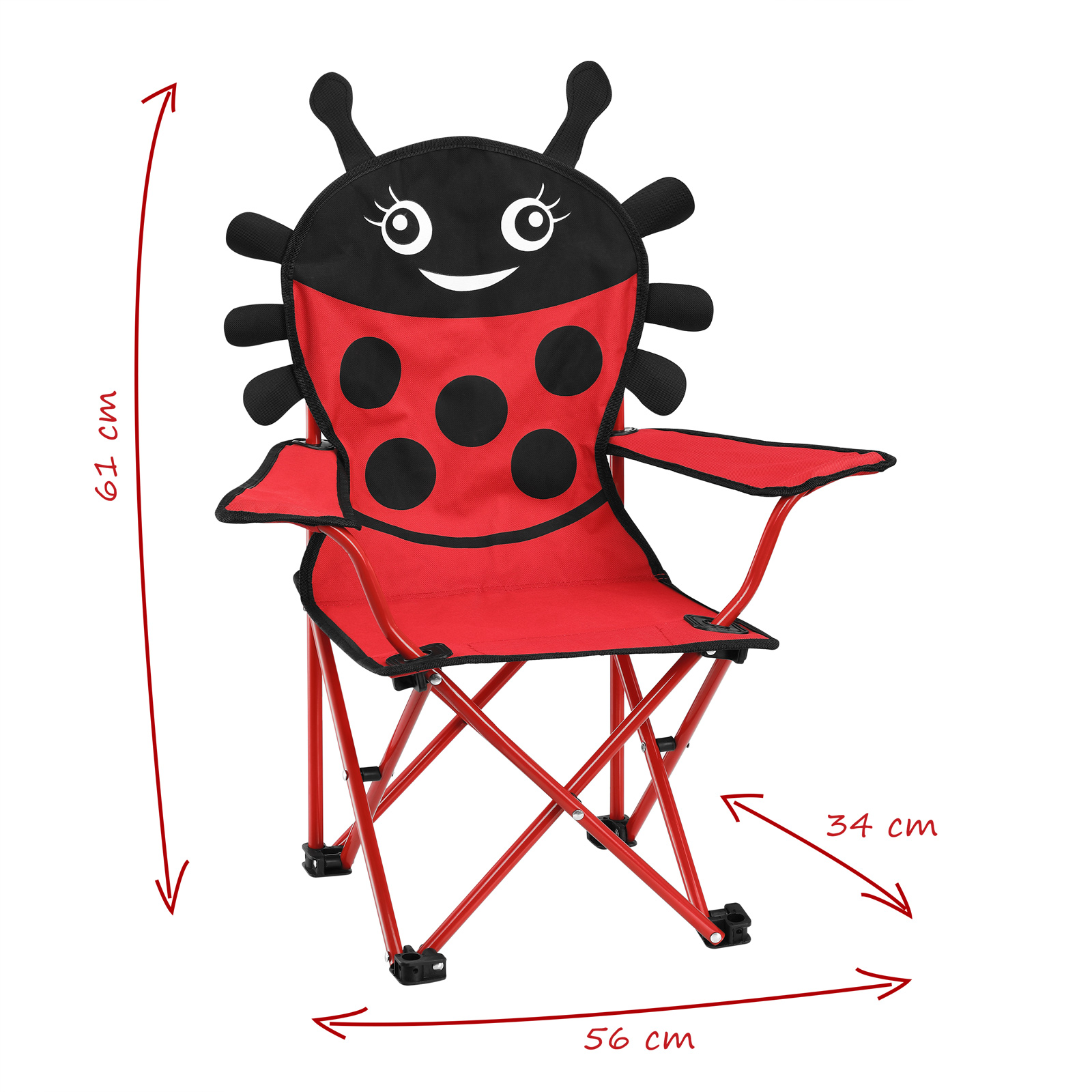 details about 2 kids garden chair children camping folding outdoor  furniture foldable ladybird