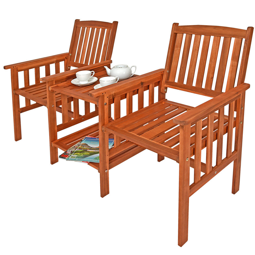 Banco de jardín banco Acacia banco para sentarse madera mesa con banco