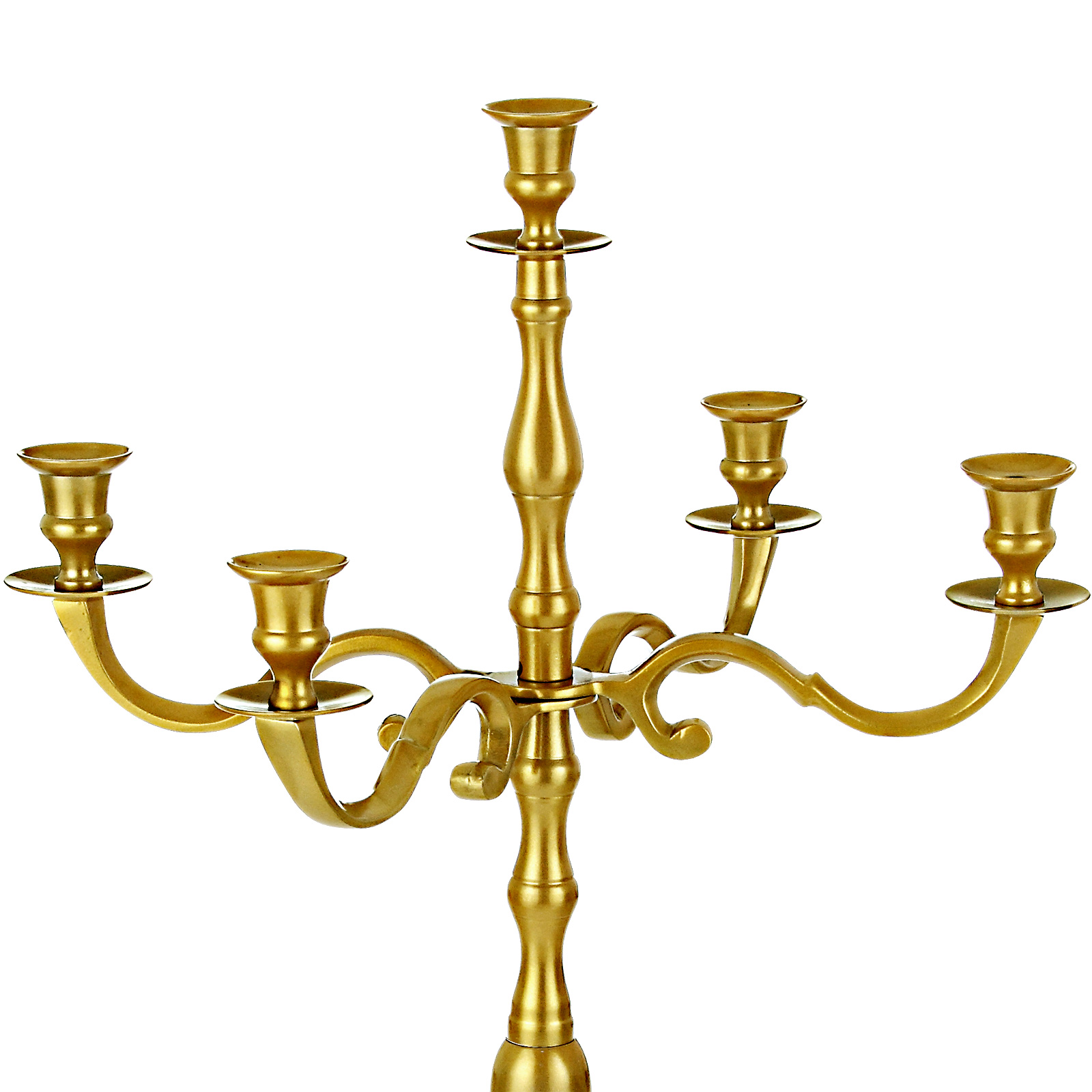 Deuba Candlestick Holder 5-armed Golden-Look Candelabra Candleholder Chandeliers Height 60 cm … 