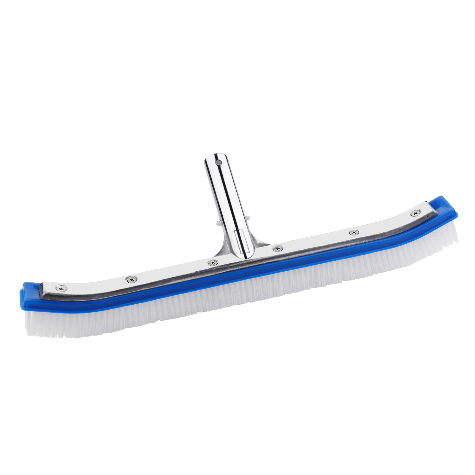 Swimming Pool Brush 46cm Floor Cleaning Aluminium Stick Bristles Curved